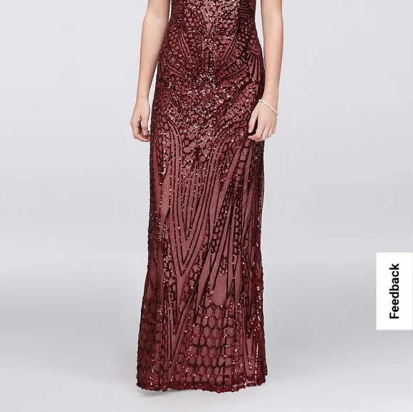 NW Nightway Sequined High Neck Backless Prom Dress - Picture 3 of 15